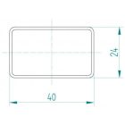 Alumínium kerítésléc 40 mm (csokibarna)