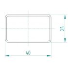 Alumínium kerítésléc 40 mm (RAL9007)