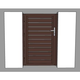   Személybejáró kiskapu (csokibarna) 1000 mm, alumínium burkolattal