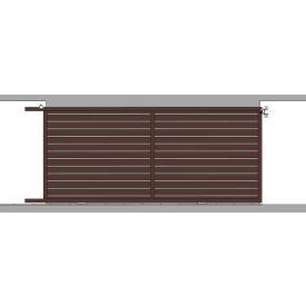 Tolókapu (csokibarna), alumínium burkolattal