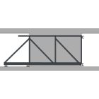 Úszókapu (antracit-szürke) 4000 mm