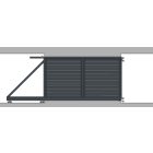 Úszókapu (antracit-szürke), alumínium burkolattal