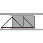 Úszókapu (csokibarna) 3500 mm