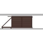 Úszókapu (csokibarna), alumínium burkolattal