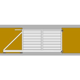 Úszókapu (fehér), alumínium burkolattal