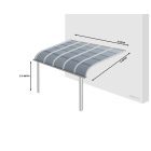 3x3 méteres, 2 lábon álló teraszfedés